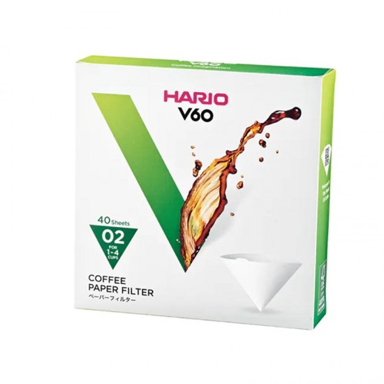 Hario V60 02 Dripper Filtresi, 40 Adet